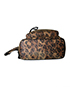 Studded Leopard-Print Backpack, top view